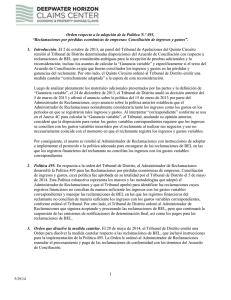 Orden respecto a la adopción de la Política N.º 495