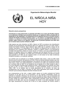 EL NIÑO/LA NIÑA HOY