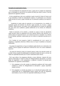 Normativa de matriculación - Universidad Autónoma de Madrid