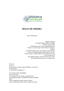 WHITMAN &ndash; Hojas de Hierba