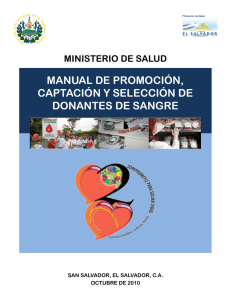Manual de promocion, captacion y seleccion de donantes de sangre