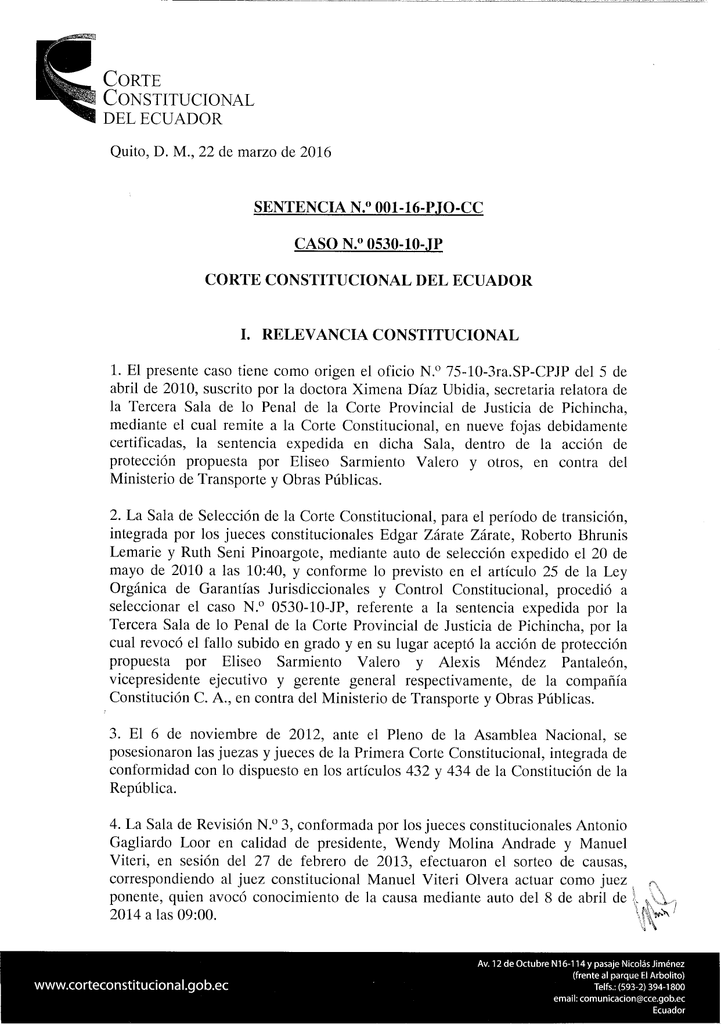 Descargar Sentencia - Corte Constitucional del Ecuador
