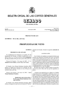 propuestas de veto - Congreso de los Diputados