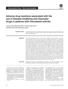 Adverse drug reactions associated with the use of disease