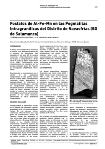 Fosfatos de Al-Fe-Mn en las Pegmatitas Intragraníticas del Distrito