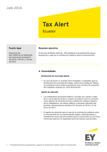 Tax Alert - Procedimiento para declaración y pago de la