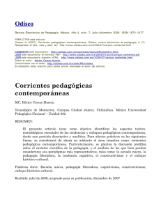 Cerezo, H. Corrientes pedagógicas contemporáneas. Odiseo