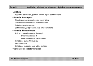 Tema 3 Análisis y síntesis de sistemas digitales combinacionales