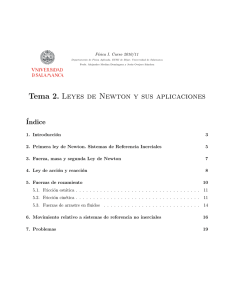 Tema 2. Leyes de Newton y sus aplicaciones