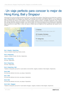 China, Indonesia y Singapur: Hong Kong, Bali y