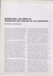 BARCELONA, LOS AÑOS 40: Arquitectura para después de