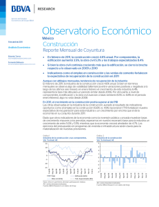 Construcción: Reporte Mensual de Coyuntura