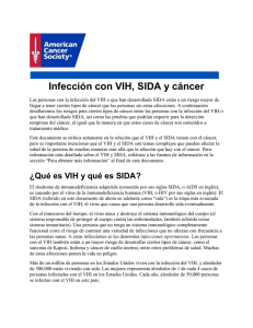 Infección con VIH, SIDA y cáncer