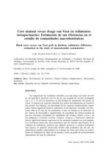 Core manual versus draga van Veen en sedimentos intraportuarios