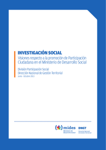 investigación social - Ministerio de Desarrollo Social