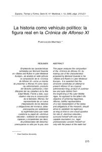 La historia como vehículo político. Crónica de Alfonso XI