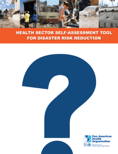 health sector self-assessment tool for disaster risk