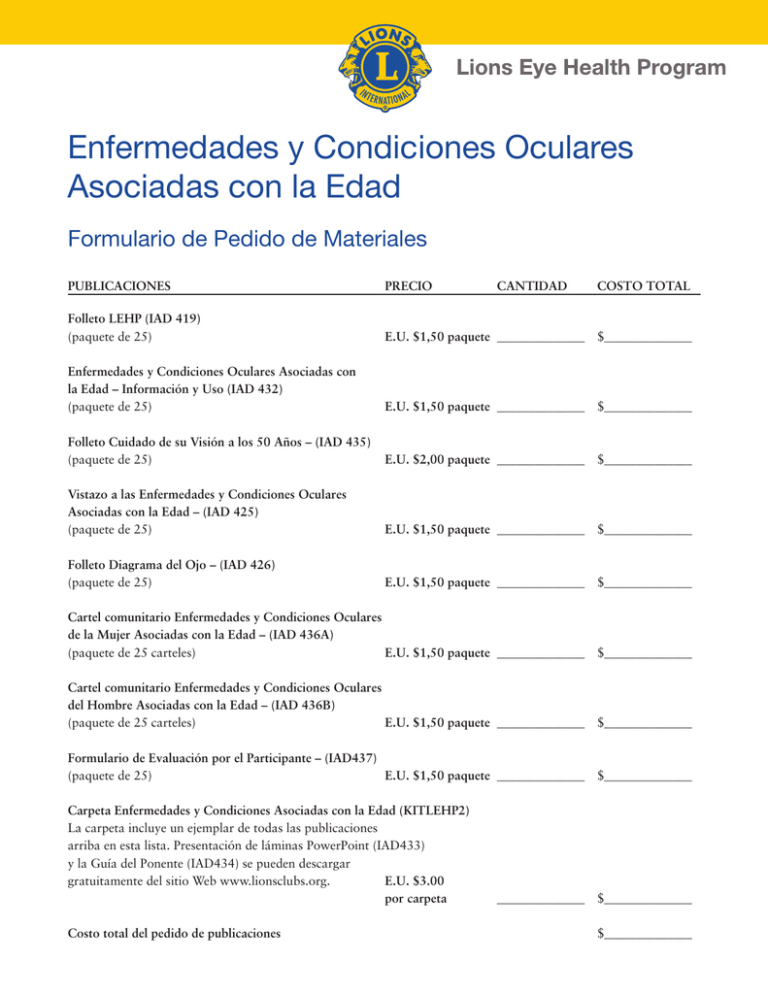 Enfermedades Y Condiciones Oculares Asociadas Con La Edad