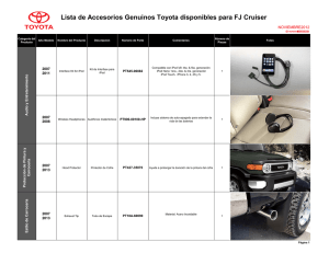 Lista de Accesorios Genuinos Toyota disponibles para FJ Cruiser.xlsx