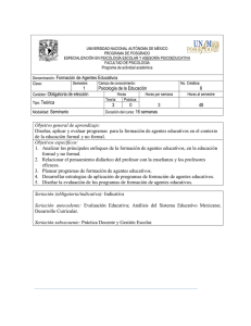 Formación de Agentes Educativos - Psicología-UNAM