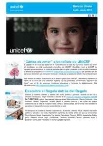 “Cartas de amor” a beneficio de UNICEF Descubre el Regalo detrás