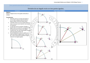 División de un ángulo recto en tres partes iguales.