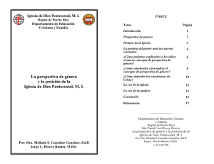 La perspectiva de género y la posición de la Iglesia de Dios