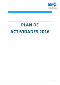 Plan de actividades - Asociación Española de Fundaciones