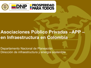 Asociaciones Público Privadas –APP– en