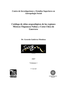 Catálogo de sitios arqueológicos de las regiones Mixteca