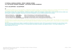 3. Verbos y cadenas verbales - Verbs i cadenes verbals 3.3. Las