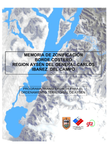 Memoria de zonificación borde costero Región de Aysén