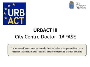 URBACT III City Centre Doctor- 1ª FASE