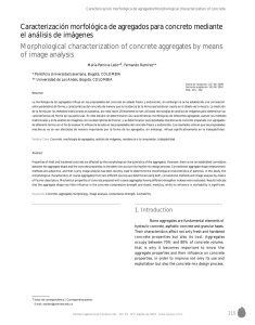 Morphological characterization of concrete aggregates by