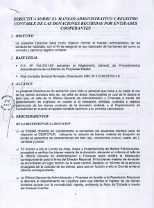 directiva sobre el manejo administra ti vo y registro