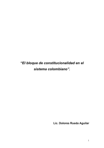 el bloque de constitucionalidad en el sistema colombiano