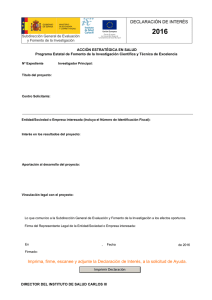 Documento Interés Empresarial - Instituto de Salud Carlos III
