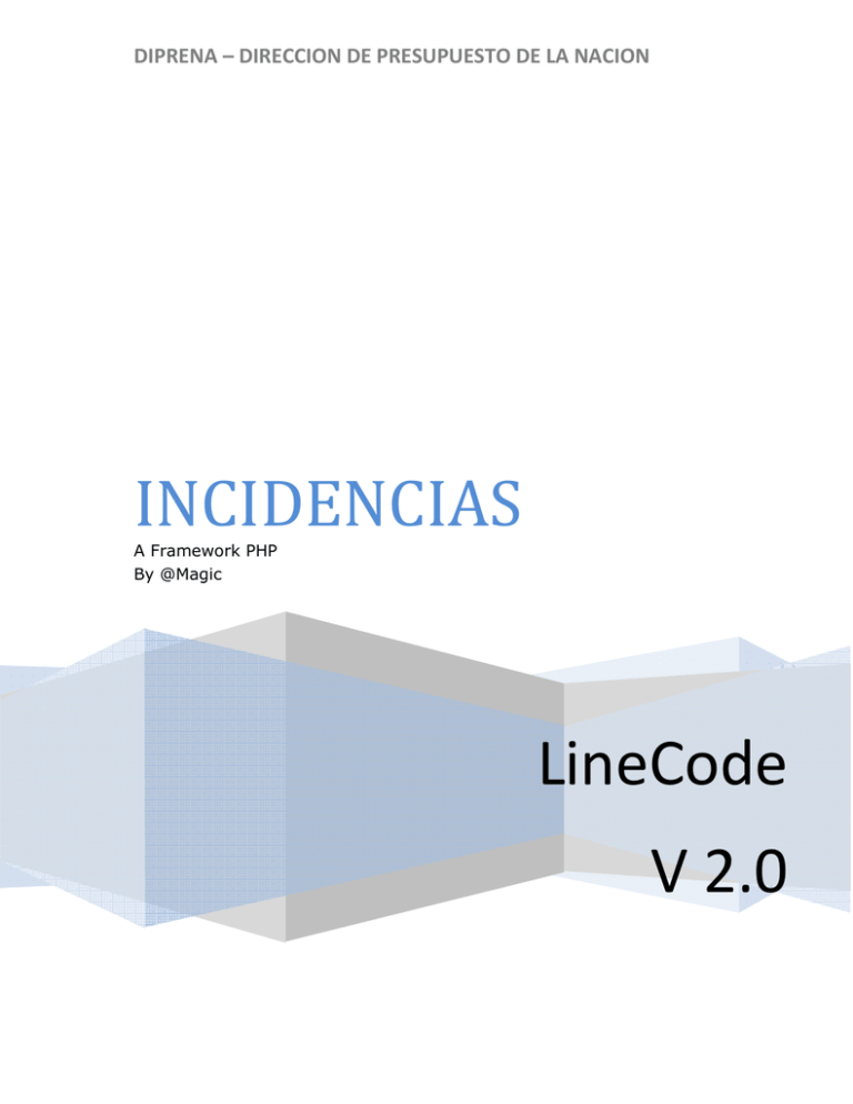 LineCode V 2.0 INCIDENCIAS