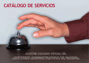 Catalogo Servicios - Colegio Oficial de Gestores Administrativos de