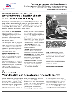 Your donation can help advance renewable energy Working toward