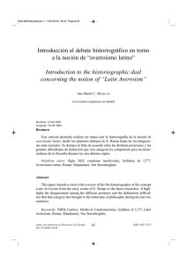 averroísmo latino - Revistas Científicas Complutenses