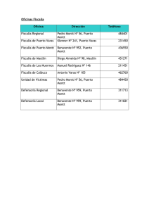 Oficinas Fiscalía Oficina Dirección Teléfono Fiscalía Regional Pedro