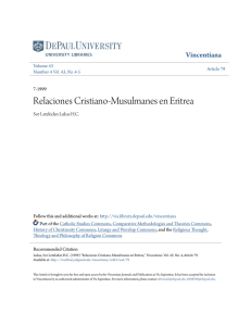 Relaciones Cristiano-Musulmanes en Eritrea