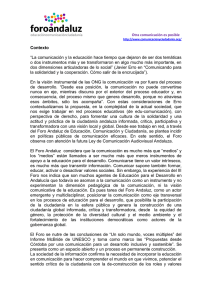 Contexto - Foro andaluz de educación, comunicación y ciudadanía