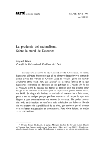 La prudencia del racionalismo. Sobre la moral de