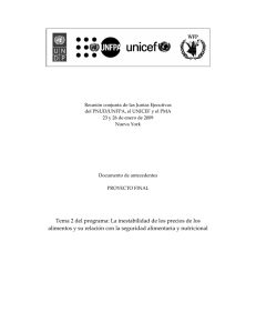 Tema 2 del programa: La inestabilidad de los precios de los
