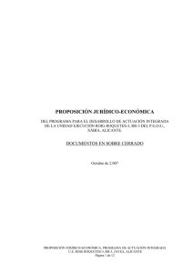 proposición jurídico-económica - Conselleria de Vivienda, Obras