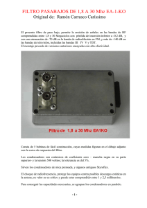 FILTRO PASABAJOS DE 1,8 A 30 Mhz EA-1-KO