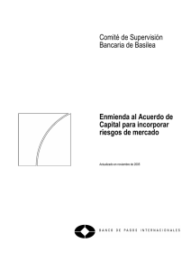 Enmienda al Acuerdo de Capital para incorporar riesgos de mercado