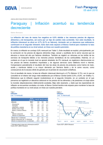 Paraguay | Inflación acentuó su tendencia decreciente